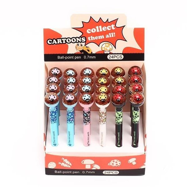 Ed Speldy East ED Speldy East P405BP Assorted Artificial Lady Bug Pen with Display Insect Box Set - 24 Piece P405BP
